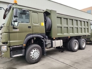 SINOTRUK HOWO 400KW Green Tipper Dump Truck RHD 6×4 12 kół Wysoka moc konna