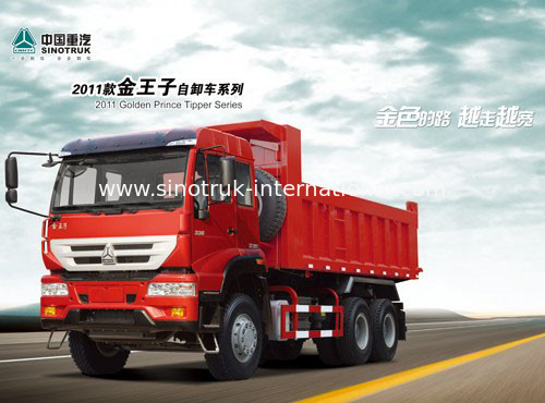 SINOTRUK Golden Prince Dump Truck 10Wheels 336HP RHD 25-30tons ZZ3251N3641W