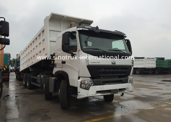 Sinotruk Howo Dump Truck A7 371 HP 12 Wheels LHD 60 Tons 20 - 30 CBM ZZ3317N3867N1