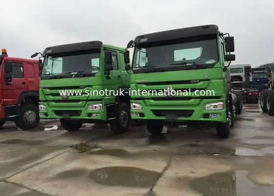 Green Color Chassis 371HP Tipper Dump Truck 12 Wheels LHD 60 - 70 Tons 28CBM