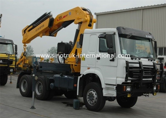 SINOTRUK Tractor Truck Mounted Hydraulic Crane 6X4 LHD 336HP XCMG 12 Tons Crane