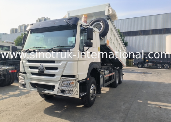 Sinotruk Howo Wypuszczacz 380 KM 6 × 4 20CBM Biały Z Automatyczną Tarpoliną