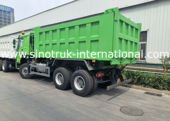 Sinotruk Howo Tipper Dump Truck Weichai 400hp 6 × 4 Lhd Zielony Środkowy Podnoszenie