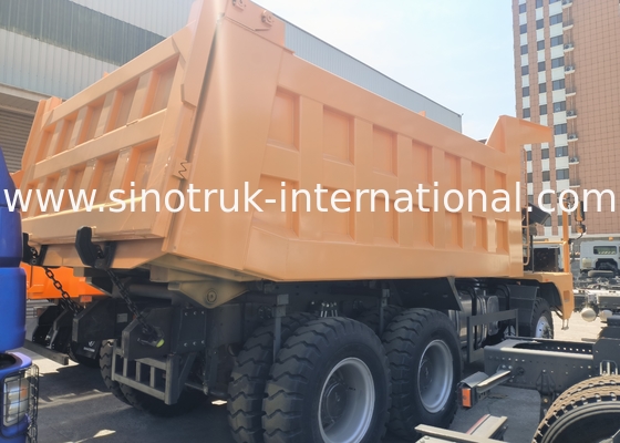 Sinotruk Howo Mining Tipper Dump Truck 90Tons 6 × 4 Wysokiej wytrzymałości stalowej karoserii