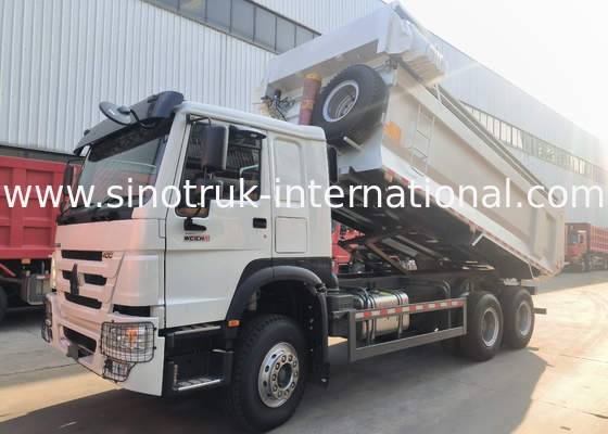 Sinotruk Howo Dump Truck 400hp 6 × 4 U-formatowe tacze z automatyczną tarpą
