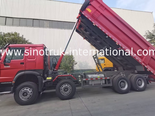 HOWO 12 kół Sinotruk 8X4 Dump Truck 400hp Do górnictwa LHD U Type Container