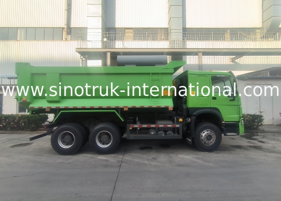 Sinotruk Howo Traktor z wywrotem 380KM 6 × 4 U Kształt ładunkowy Korpus zielony Kolor