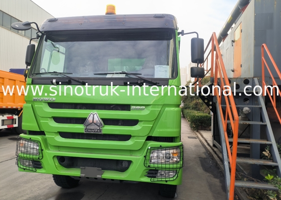 Sinotruk Howo Traktor z wywrotem 380KM 6 × 4 U Kształt ładunkowy Korpus zielony Kolor