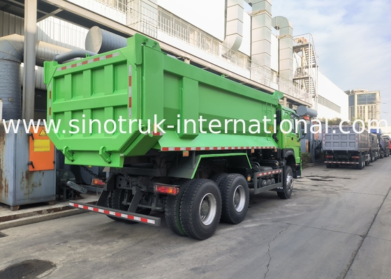 Sinotruk Howo Traktor z wywrotem 380KM 6 × 4 U Kształt ładunkowy Korpus zielony Kolor