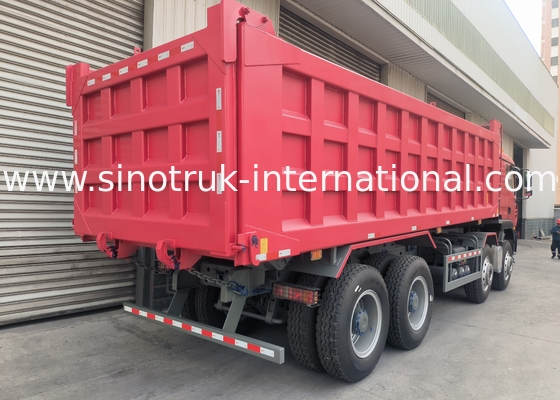 Sinotruk Howo Traktor z wywrotem Tx 400KM Euro 2 8 × 4 Lhd 12 kół Czerwony