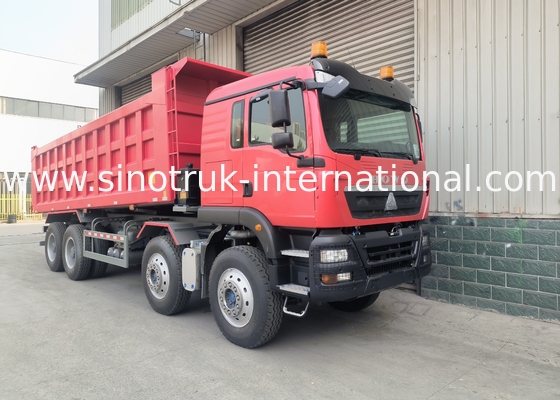 Sinotruk Howo Traktor z wywrotem Tx 400KM Euro 2 8 × 4 Lhd 12 kół Czerwony