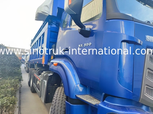 Wszechstronny, potężny, HOWO 6x4 380KW, niebieski ciężarówka z 20CBM kwadratową skrzynką ładunkową i wodoodporną płytką.