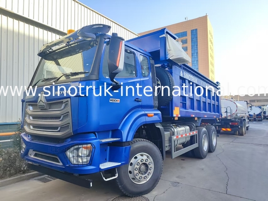 Wszechstronny, potężny, HOWO 6x4 380KW, niebieski ciężarówka z 20CBM kwadratową skrzynką ładunkową i wodoodporną płytką.