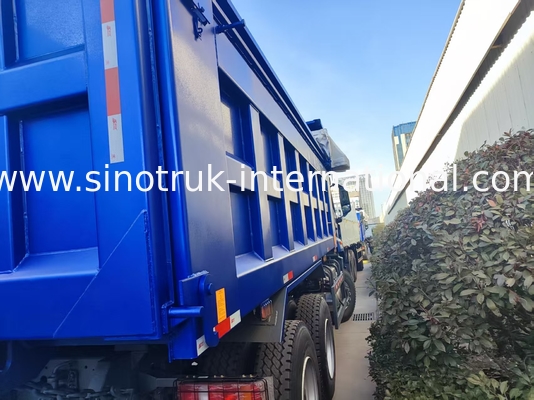 Wszechstronny, potężny, HOWO 6x4 380KW, niebieski ciężarówka z 20CBM kwadratową skrzynką ładunkową i wodoodporną płytką.
