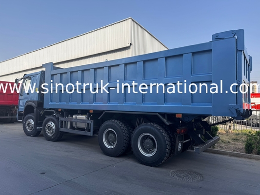 380KW Sinotruk Howo 8x4 Dump Truck 12 kół HW76 ZZ3317V3567B1R RHD Elegant Blue