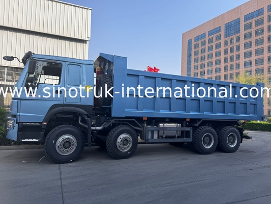 380KW Sinotruk Howo 8x4 Dump Truck 12 kół HW76 ZZ3317V3567B1R RHD Elegant Blue