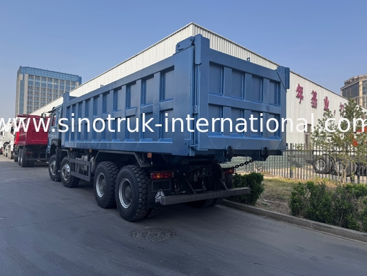 380KW Sinotruk Howo 8x4 Dump Truck 12 kół HW76 ZZ3317V3567B1R RHD Elegant Blue