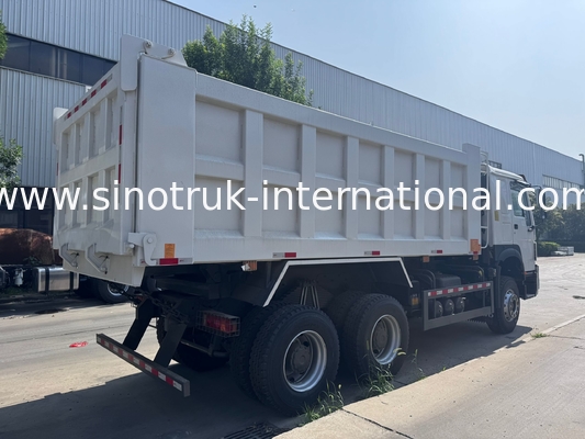 Silnik SINOTRUK 371KM 6 × 4 LHD HOWO Wywrotka Biała 19-20CBM Środkowe podnoszenie