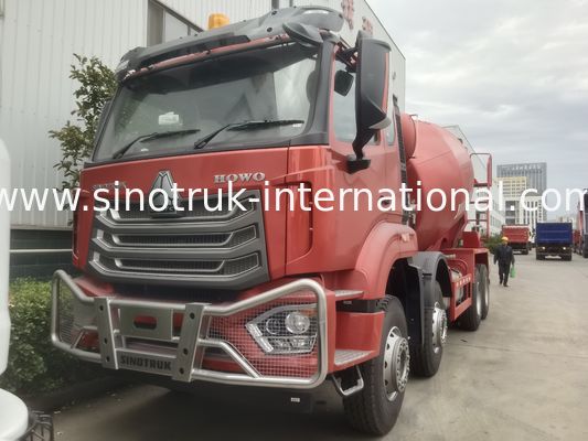Red HOWO 8*4 Concrete Mixer: 371 Horsepower & Super-Large Loading Capacity
