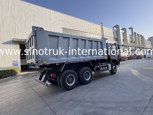 SINOTRUK HOHAN Nowy Howo Tipper Dump Truck Środkowe Podnoszenie 6 × 4 RHD Cargo Box 19-20CBM Kolor dostosowany do klienta Diament Srebrny 400KM
