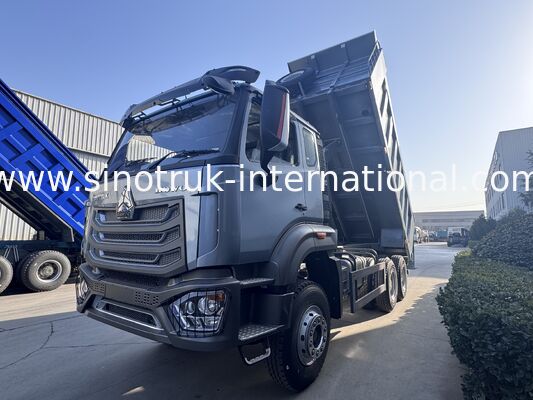 SINOTRUK HOHAN Nowy Howo Tipper Dump Truck Środkowe Podnoszenie 6 × 4 RHD Cargo Box 19-20CBM Kolor dostosowany do klienta Diament Srebrny 400KM