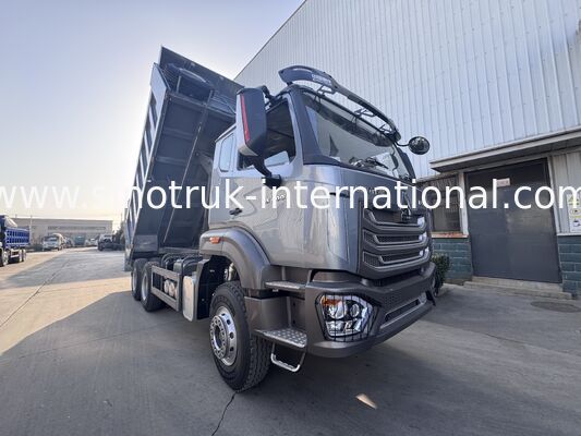 SINOTRUK HOHAN Nowy Howo Tipper Dump Truck Środkowe Podnoszenie 6 × 4 RHD Cargo Box 19-20CBM Kolor dostosowany do klienta Diament Srebrny 400KM