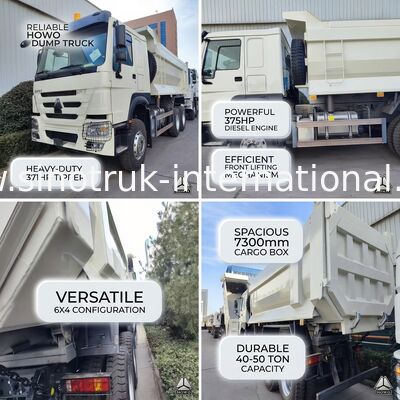 Wytrzymały HOWO 6×4 371HP 20CBM biały wózek z wysoką wytrzymałością stalową do ciężkich prac