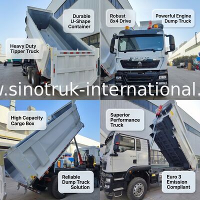 HOWO TX 6*4 biały ciężarówka z silnikiem MAN o mocy 390 KM i skrzynką ładunkową 20CBM dla lepszych osiągów