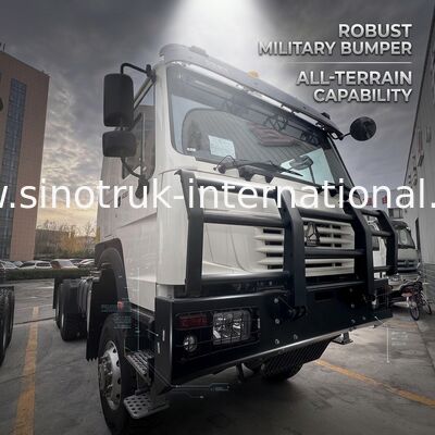 SINOTRUK HOWO Ghost Face kabina Ciężarówka 6X6 Euro 2 430 KM wojskowy zderzak biały