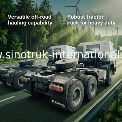 Sinotruk Howo Traktor Truck Rhd All Wheel Drive 6 × 6 Weichai 400 KM Biały
