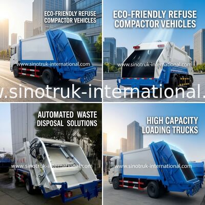 SINOTRUK HOWO skompresowana ciężarówka do zbierania śmieci 5-6CBM LHD 4X2 ZZ1087D3415C180