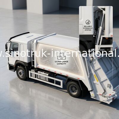 SINOTRUK 300 KM 4×2 Kompaktowa śmieciarka z siłą zgniotu 30T dla sprawnego gospodarowania odpadami