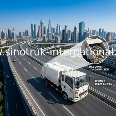 LHD 4X2 SINOTRUK HOWO Kompresor do śmieci Śmieciarka 5 - 6m3