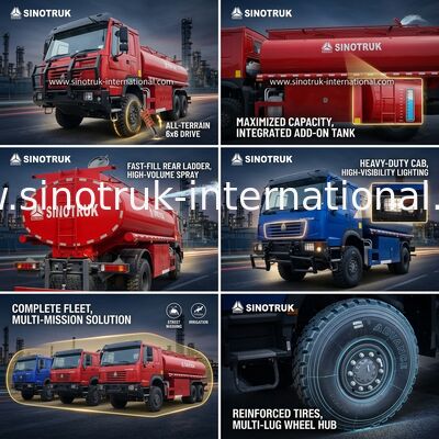 SINOTRUK HOWO Cysterna do oleju o mocy 290 KM, o pojemności 10 CBM i wytrzymałym podwoziu
