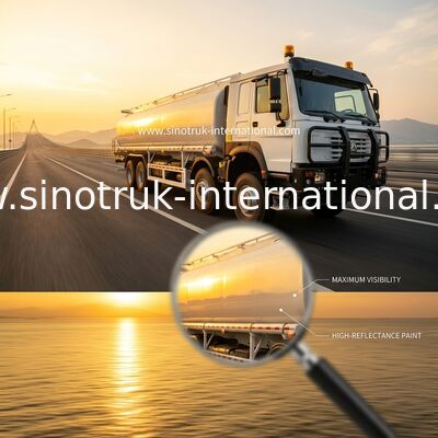 SINOTRUK HOWO Czerwony 371HP 8×4 12 Koła Duża pojemność Cisterna 30CBM