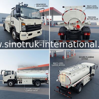 HOWO 4x2 ciężarówka 5-6CBM LHD 160HP