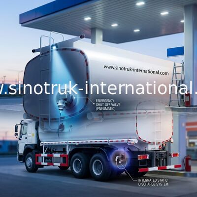 SINOTRUK HOWO 6X4 25CBM cysterna olejowa 10 kół 400 KM biała
