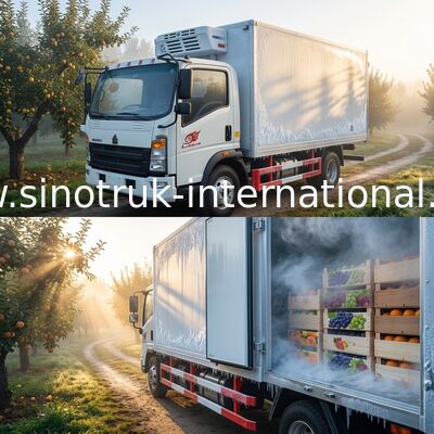 Ciężarówka chłodnia SINOTRUK HOWO do transportu mrożonej żywności / leków