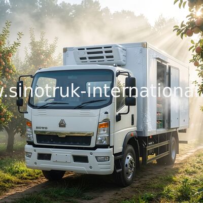 Niskoszumowy 4x2 Chłodziarko-zamrażarka Sinotruk Howo 140hp Rhd