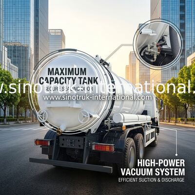 HOWO 6*4 16CBM 380HP Cisterna czyszcząca ścieki Wysokiej mocy spełnia efektywne rozwiązania czyszczenia wielofunkcyjne