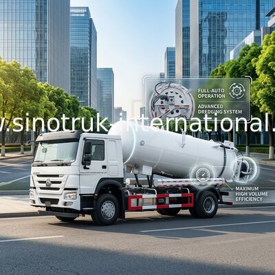 SINOTRUK HOWO Ciężarówka ssąca do ścieków Czyszczenie wysokociśnieniowe 15CBM LHD 290HP
