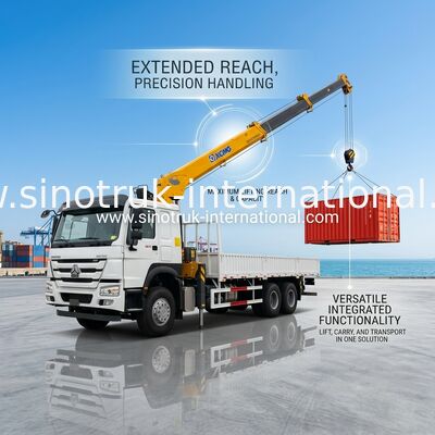 SINOTRUK Ciężarówka montaż dźwigów wyposażenie 12 ton XCMG do podnoszenia 6X4 400HP