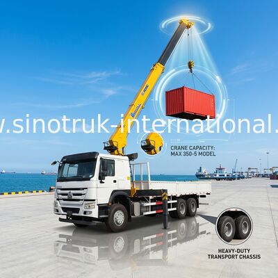 HOWO Ciężarówka montaż dźwigów wyposażenie 12 ton XCMG Do podnoszenia 6X4 LHD 400HP