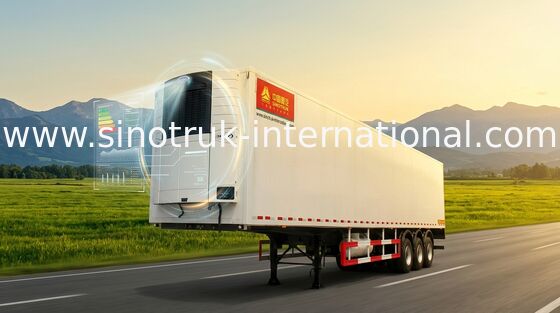 SINOTRUK Refrigerated Semi Trailer Truck 20 / 40 Feet Container 30 - 60 Tons