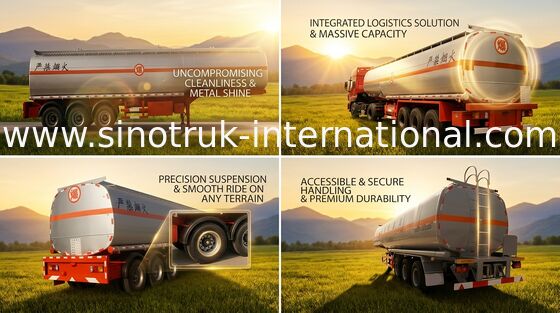High Strength Semi Trailer Truck With Multi Channel Swash Plate Tanker