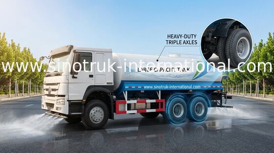 SINOTRUK HOWO Cysterna na wodę 6x4 LHD 15-20CBM Szeroki zakres oprysku