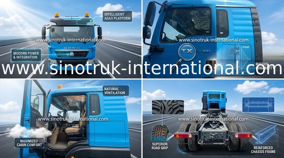 371HP SINOTRUK HOWO 6x4 Ciągnik siodłowy Typ LHD