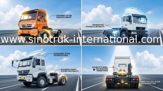 SINOTRUK Golden Prince Tractor Truck 4X2 Euro2 290HP 18T ZZ4181M3611W