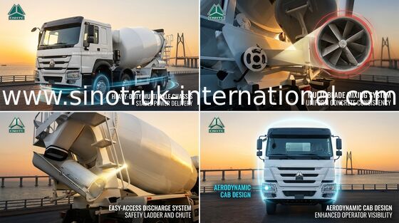 Ciężarówka do mieszania betonu Howo 16CBM 8 X 4 Euro 2 400hp Construction LHD