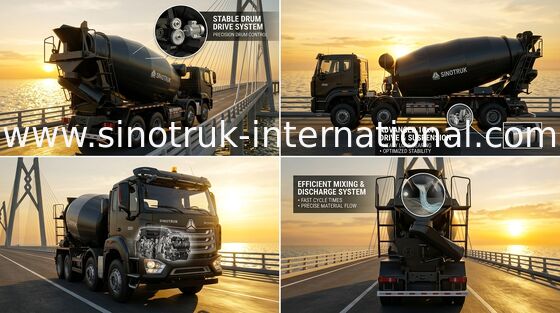 NOWA HOWO HOHAN SINOTRUK Mieszalnia betonowa Czarny 10CBM 380HP 8X4 RHD